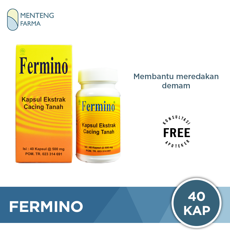 Fermino (Kapsul Ekstrak Cacing Tanah) - 40 Kapsul