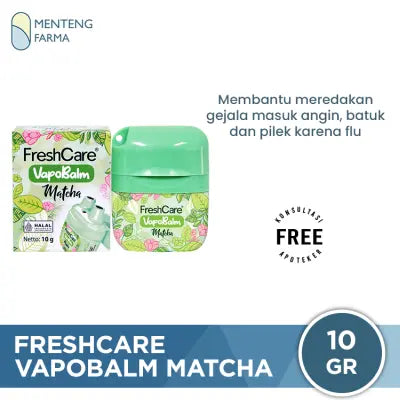 FreshCare Vapobalm Matcha Balsem dan Inhaler 10 Gr - Balsem & Inhaler Aroma Matcha