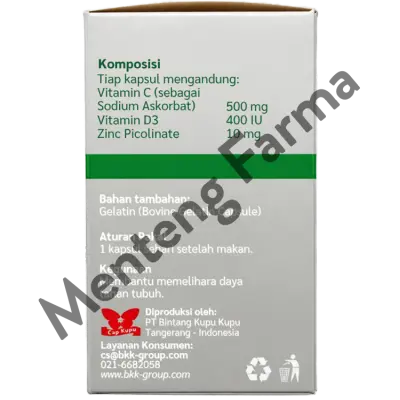 Vitalife C + D3 + Zn isi 30 Kapsul - Suplemen Multivitamin