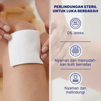 Hansaplast Soft Compres 7,5 x 7,5 cm isi 10 Lembar - Kasa Steril Membersihkan & Menutup Luka