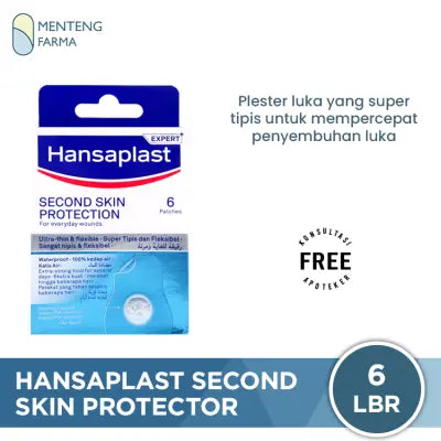Hansaplast Plester Second Skin Regular Isi 6 - Plester Hidrokoloid Menyembuhkan Luka Lebih Cepat