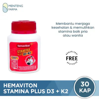 Hemaviton Stamina Plus D3 + K2 30 Kapsul - Menjaga Stamina Tubuh