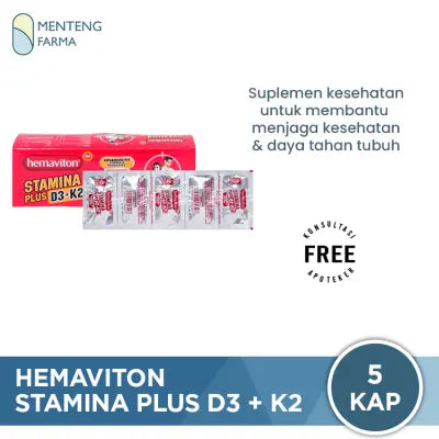 Hemaviton Stamina Plus D3 + K2 5 Kapsul - Menjaga Stamina Tubuh