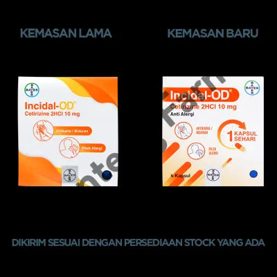 Incidal-OD 4 Kapsul - Obat Alergi Rhinitis Urtikaria
