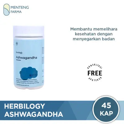 Herbilogy Ashwagandha 45 Kapsul - Bantu Redakan Stress & Susah Tidur