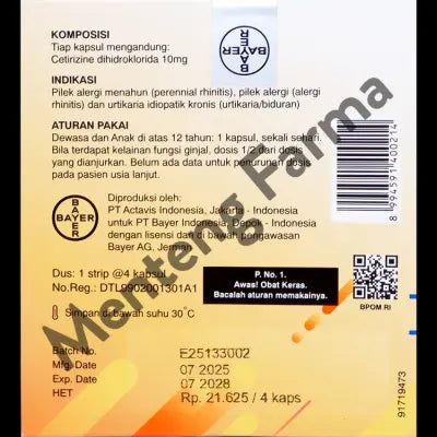 Incidal-OD 4 Kapsul - Obat Alergi Rhinitis Urtikaria