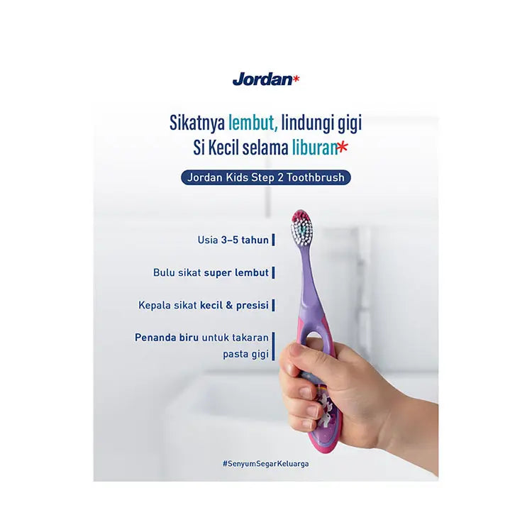 Jordan Oral Care Kids Step 2 Soft (3-5 Years) - Sikat Gigi Anak