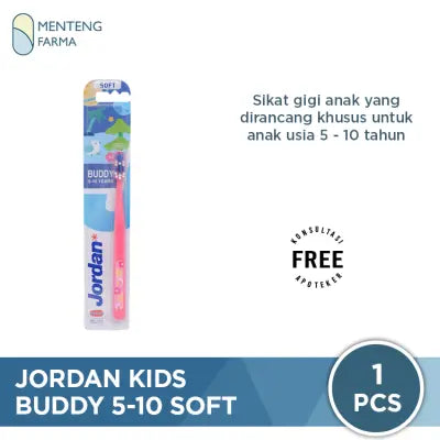 Jordan Oral Care Kids Buddy Soft (5-10 Years) - Sikat Gigi Anak