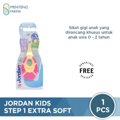 Jordan Oral Care Kids Step 1 Extra Soft (0-2 Years) - Sikat Gigi Anak