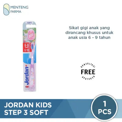 Jordan Oral Care Kids Step 3 Soft (6-9 Years) - Sikat Gigi Anak