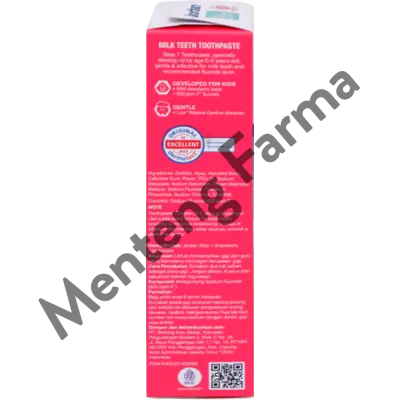 Jordan Oral Care Kids Toothpaste Step 1 (0-5 Tahun) Strawberry - Pasta Gigi Strawberry Anak