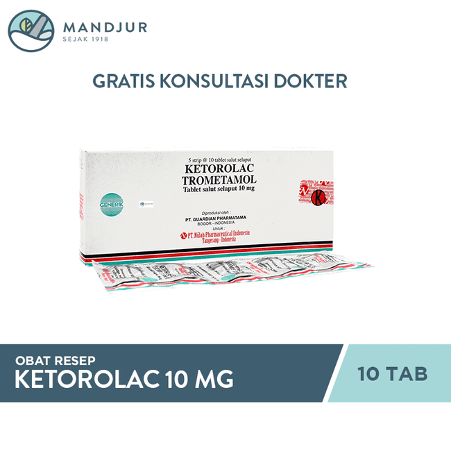 Ketorolac 10 Mg 10 Tablet