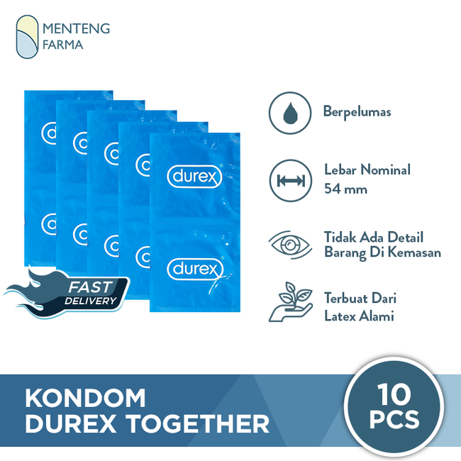 Kondom Durex Together (Isi 10 Pcs) Tanpa Dus Kemasan