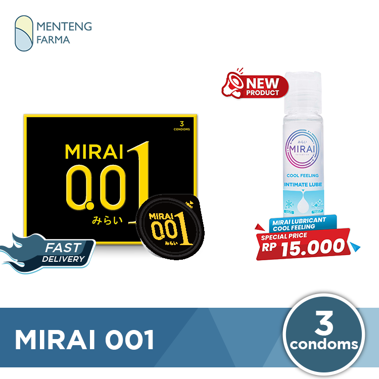 Kondom Mirai 001 3 Pcs - Kondom Extra Tipis