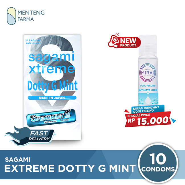 Kondom Sagami Xtreme Dotty G Mint Isi 10 - Aroma Spearmint Flavor