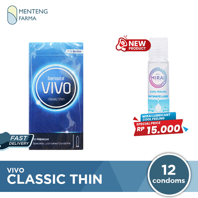 Kondom Vivo Classic Thin Isi 12