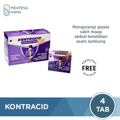 Kontracid 4 Tablet - Mengurangi Gejala Sakit Maag