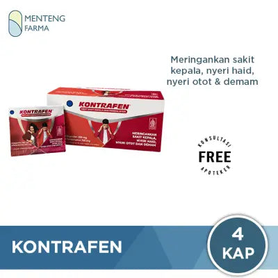 Kontrafen 4 Kaplet - Meringankan Sakit Kepala dan Pereda Nyeri