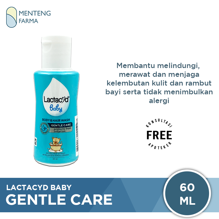 Lactacyd Baby Gentle Care 60 mL - Melindungi dan Merawat Kulit Bayi - Menteng Farma