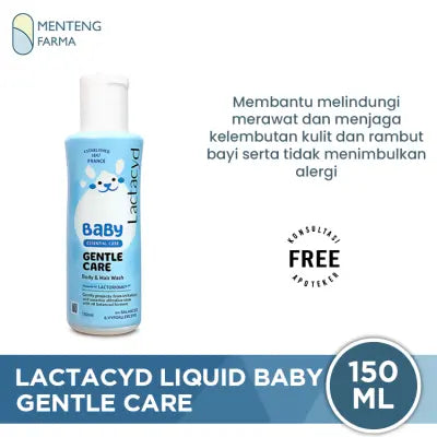 Lactacyd Liquid Baby Gantle Care 150 mL - Melindungi dan Merawat Kulit Bayi