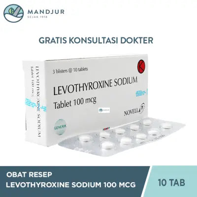 Levothyroxine 100 Mcg 10 Tablet