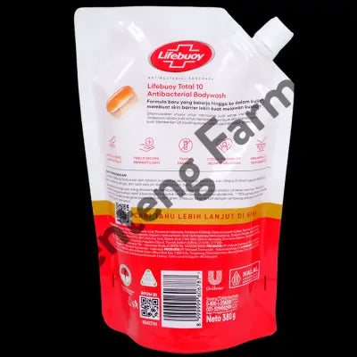 Lifebuoy Sabun Mandi Cair Refill Total 10 380 gr - Sabun Antibakteri ActivSilver