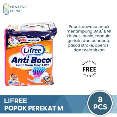 Lifree Popok Perekat M8 - Popok Perekat Dewasa Anti Bocor