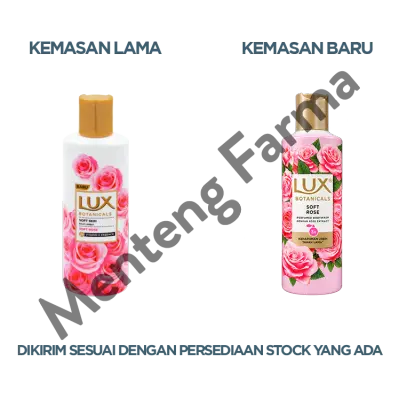 Lux Botanicals Sabun Mandi Cair Soft Rose 100 gr - Dengan Rose Extract Keharuman Lebih Tahan Lama