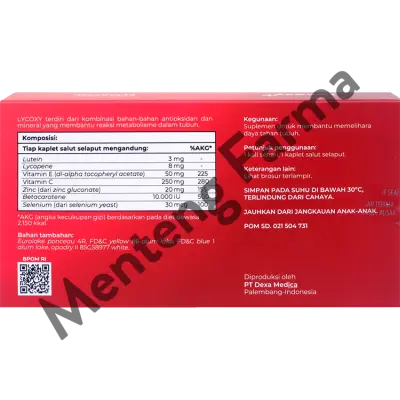 Lycoxy Strip 6 Kaplet - Suplemen Antioksidan Penangkal Radikal Bebas