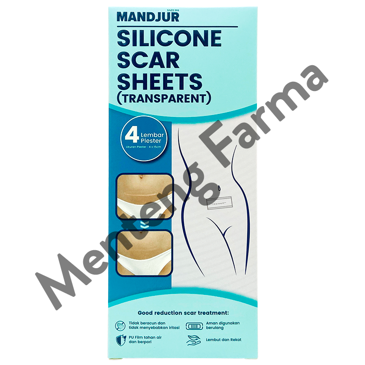 Silicone Scar Sheets Mandjur - Plaster penghilang bekas luka keloid - Transparant