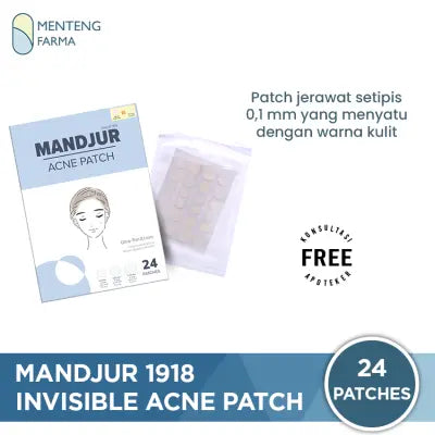 Mandjur Acne Patch Invisible 24 Patches - Plester Jerawat isi 24