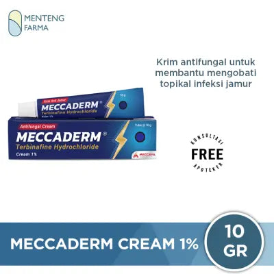 Meccaderm Cream 10 Gram - Salep Anti Jamur Terbinafine Hydrochloride