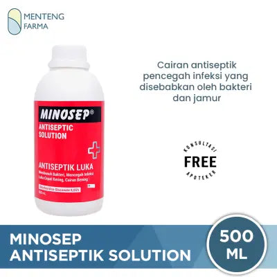 Minosep Antiseptic Solution 500 mL - Obat Luka Antiseptik