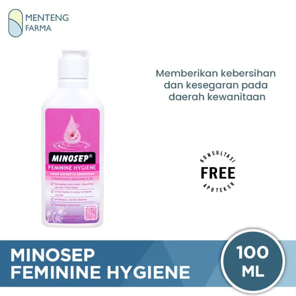 Minosep Feminine Hygiene 100 mL - Sabun Antiseptik Kewanitaan pH Balance dan Wangi Lembut