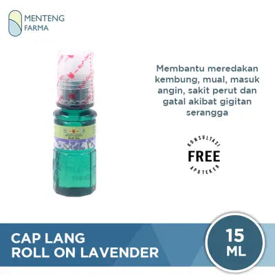Minyak Eucalyptus Aromatherapy Cap Lang Roll On Lavender 15 mL - Pereda Kembung dan Masuk Angin