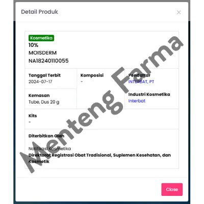 Moisderm 10% Cream 20 gr - Melembabkan dan Menghaluskan Kulit