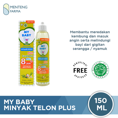 My Baby Minyak Telon Plus 150 ml - Anti Nyamuk, Pereda Perut Kembung - Menteng Farma