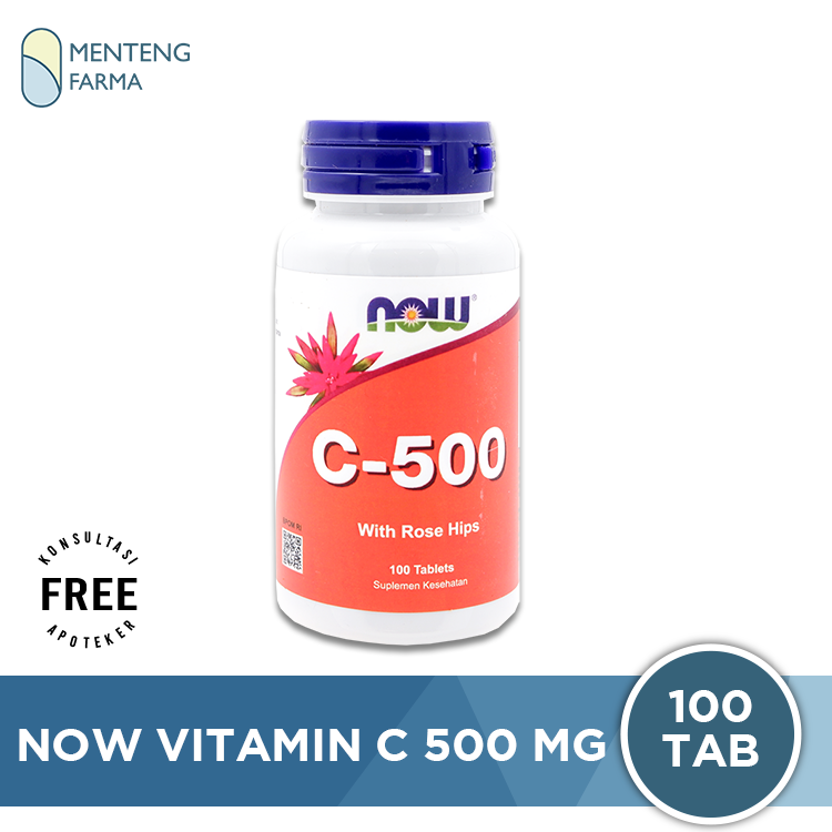 NOW Vitamin C 500 Mg 100 Tablet - Menteng Farma