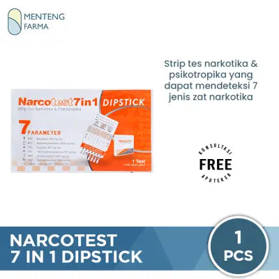 Narcotest 7 In 1 Dipstick - Alat Tes Narkotika Psikotropika 1 Set