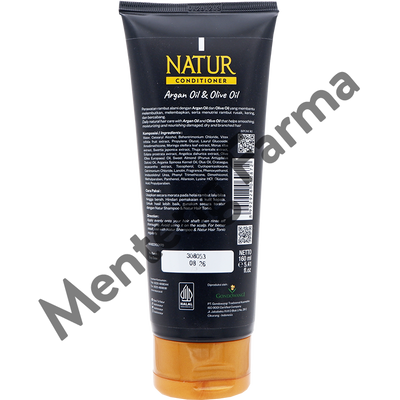 Natur Hair Conditioner Argan Oil and Olive Oil 160 ML - Perawatan Rambut Rusak Kering dan Bercabang - Menteng Farma