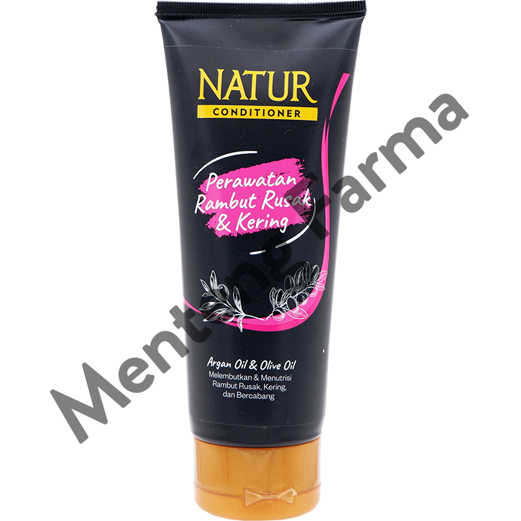 Natur Hair Conditioner Argan Oil and Olive Oil 160 ML - Perawatan Rambut Rusak Kering dan Bercabang - Menteng Farma