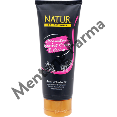 Natur Hair Conditioner Argan Oil and Olive Oil 160 ML - Perawatan Rambut Rusak Kering dan Bercabang - Menteng Farma