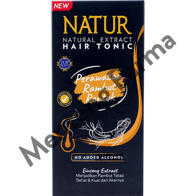 Natur Hair Tonic Ginseng Extract 90 ML - Vitamin Rambut Rontok - Menteng Farma