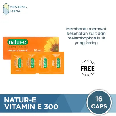 Natur E Natural Vitamin E 300 IU Isi 16 Kapsul