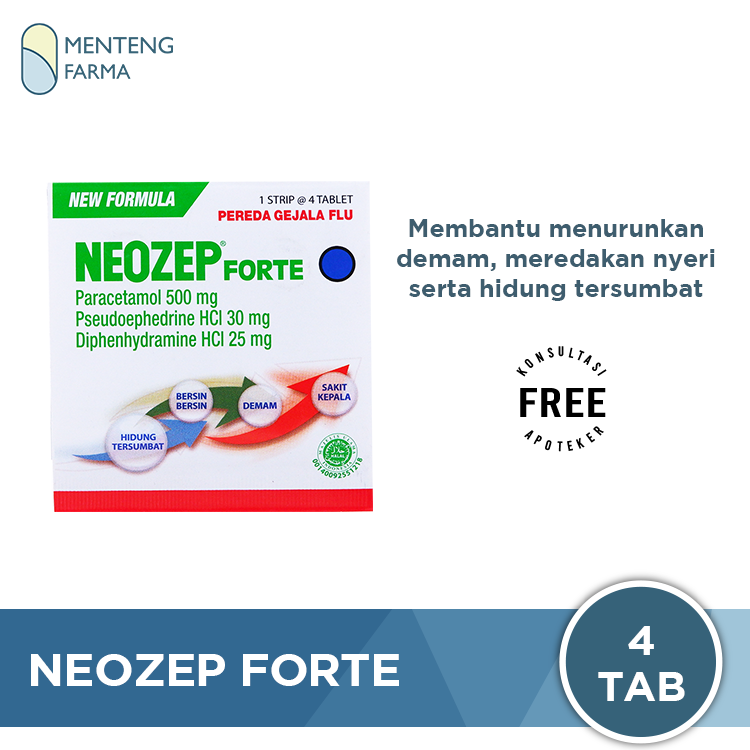 Neozep Forte - Obat Flu dan Hidung Tersumbat - Menteng Farma