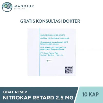 Nitrokaf Retard 2.5 mg 10 Kapsul