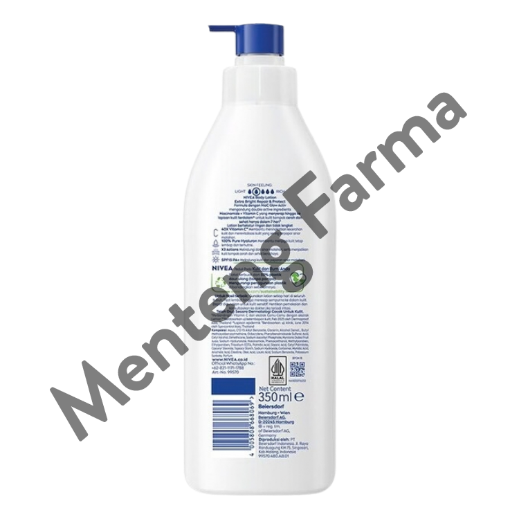 Nivea Extra Bright Repair & Protect SPF15 Body Lotion 350ml - Mencerahkan Kulit dalam 2 Minggu