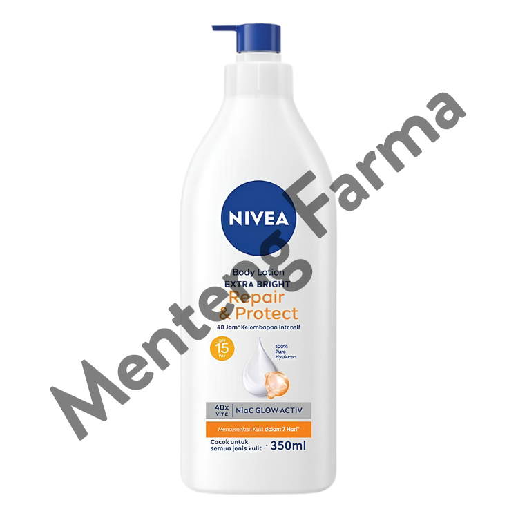Nivea Extra Bright Repair & Protect SPF15 Body Lotion 350ml - Mencerahkan Kulit dalam 2 Minggu
