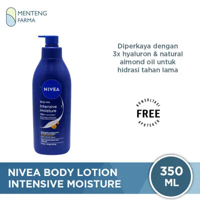 Nivea Intensive Moisture Body Lotion 350ml - Menjaga Kelembapan Kulit Selama 72 Jam