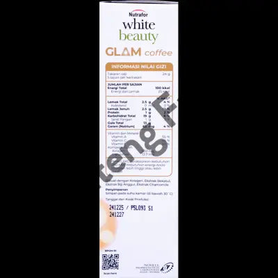 Nutrafor White Beauty Glam Coffee - Minuman Serbuk Dengan Kolagen